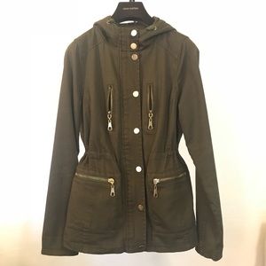 Olive Green Utility Jacket - customize waist